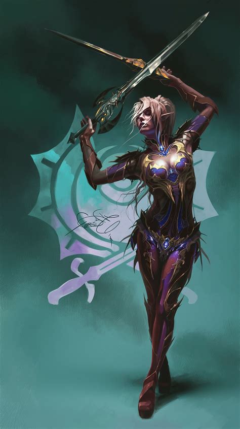 lineage 2 spectral dancer by fear character art warrior woman fantasy images