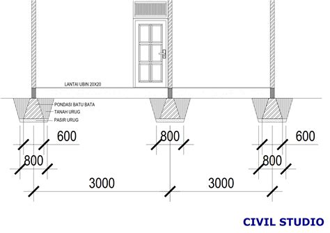 Check spelling or type a new query. Download Gambar Denah Pondasi Rumah ukuran 6x12 3 Kamar ...