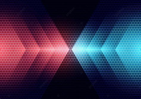 Abstract Technology Futuristic Concept Red And Blue Light Arrows On