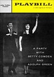 A Party with Betty Comden & Adolph Green (Broadway, John Golden Theatre ...
