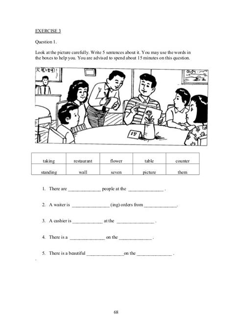 Common core aligned language arts worksheets. EXERCISE 3Question 1.Look at the picture carefully. Write ...