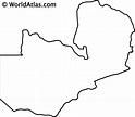 Zambia Outline Map