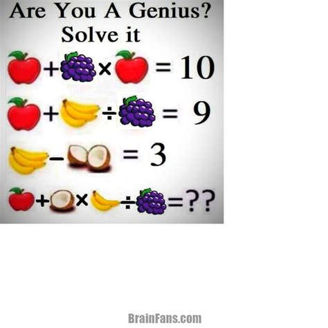 Brain Teaser Picture Logic Puzzle Only Genius Can Solve It Nil