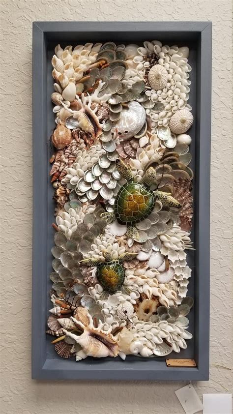 Hooray for blender, and for turtles! Seashell Sea Turtle sea shell mosaic Wall Art | Etsy in ...