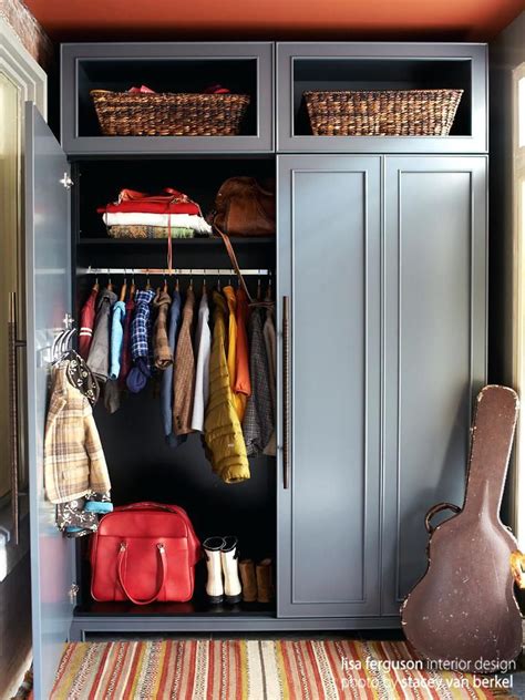 Entryway Armoire Entry Mudroom Custom Closet Interior Design