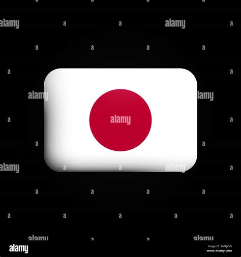 Japan Flag 3d Icon National Flag Of Japan Vector Illustration Stock