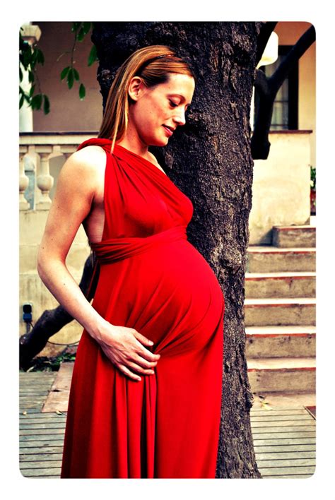 Red Pregnancy Dress Maternity Maxi Dress Red Dress Maternity Long