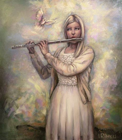 The New Flute Player Painting By Ilgonis Rinkis Saatchi Art