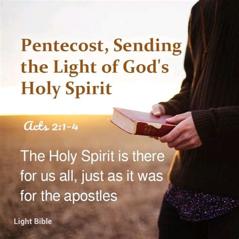 Pentecost The Light Of Holy Spirit Daily Devotional Christians