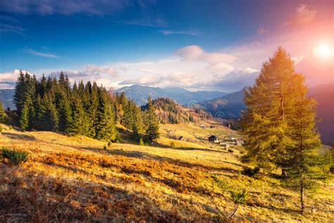 Magical Mountains Landscape Stock Photo Image Of Evening Dawn 109999856