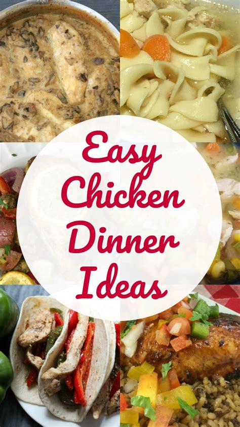 As a busy mom i know how hard it can be to put dinner on the table during the week. Easy Chicken Dinner Ideas