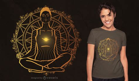Enlightened Spiritual T Shirt Design Vector Download