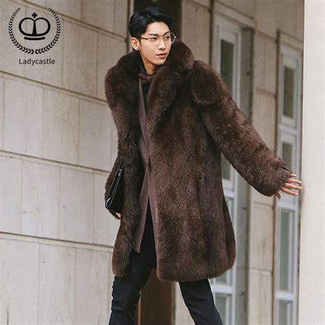 Aliexpress Com Buy New Men Warm Real Fox Fur Coat Long With Tailored