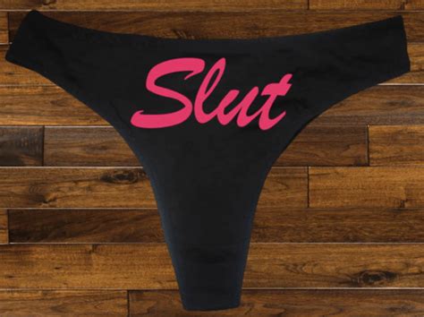 Slut Thong Honeymoon Gift Gag Gift Naughty Underwear X Etsy