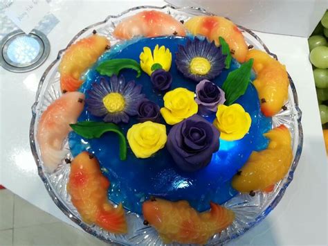 Jelly Fish N Fondant Flowers Desserts Cake Fondant Cakes
