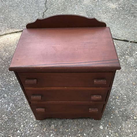 Antique Salesmans Sample Small Child Size Dresser 3 Drawers Trinkets