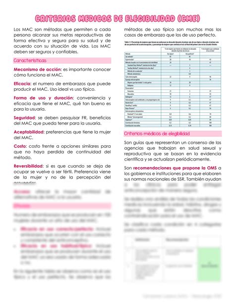 SOLUTION Criterios Medicos De Elegibilidad De Anticonceptivos Studypool