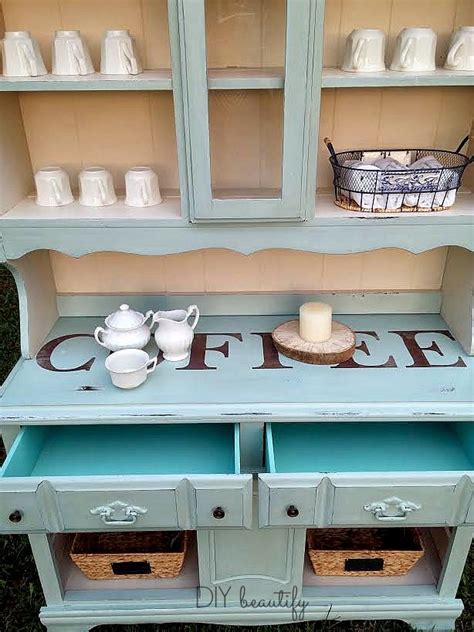 Don't worry, this dresser is here to help. Outdated Hutch to Coffee Bar - DIY Beautify - Creating ...