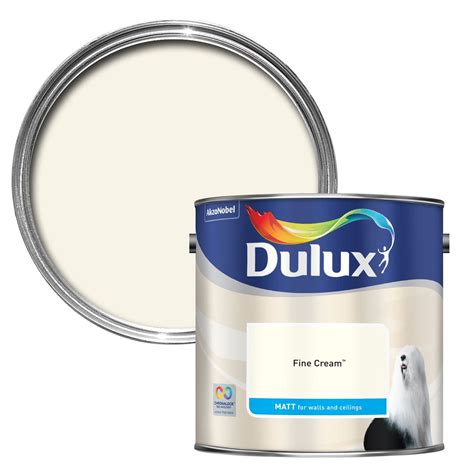 Dulux Matt Emulsion Paint 25l Fine Cream Leekes