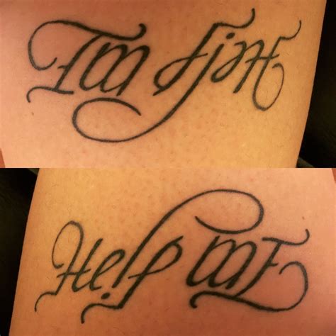 Im Finehelp Me Save Me Tattoo Tattoos Ambigram Tattoo