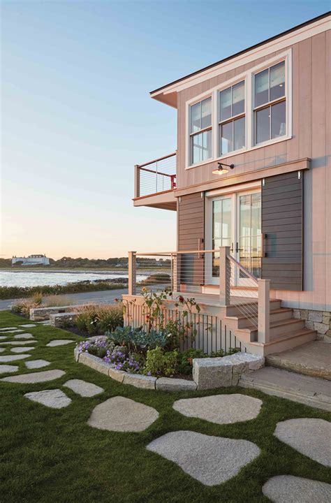 Building A Sense Of History Maine Homedesign Oceanfront Beach