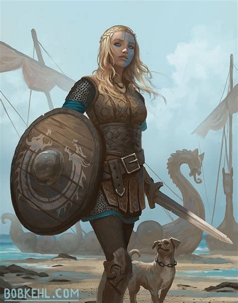 Shield Maiden By Bob Kehl Reasonablefantasy Viking Character