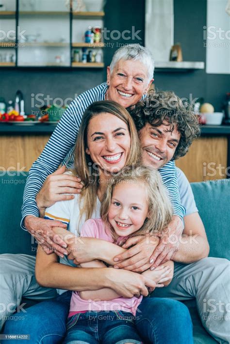 Portrait Of Multi Generation Family Stock Photo - Download Image Now ...