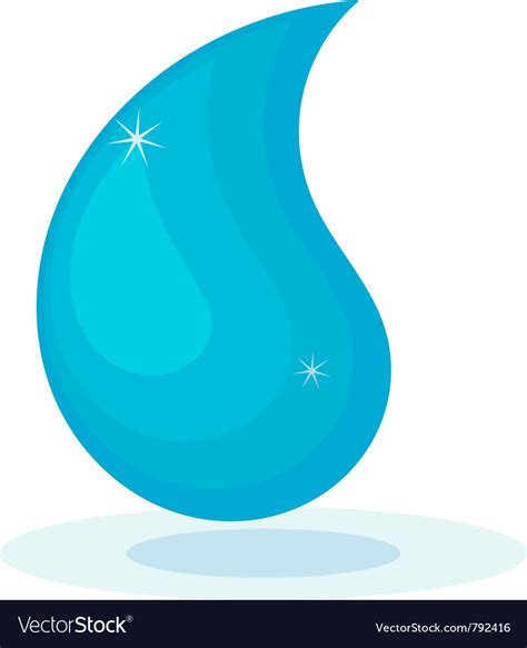 Cartoon Water Drop Royalty Free Vector Image Vectorstock