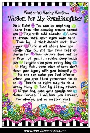 Incredibly cute grandma and granddaughter quotes. Granddaughter Poems And Quotes. QuotesGram