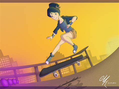 Skateboard Girl By Thedragoncat On Deviantart