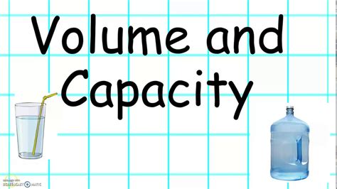 Volume And Capacity Year 1 Youtube