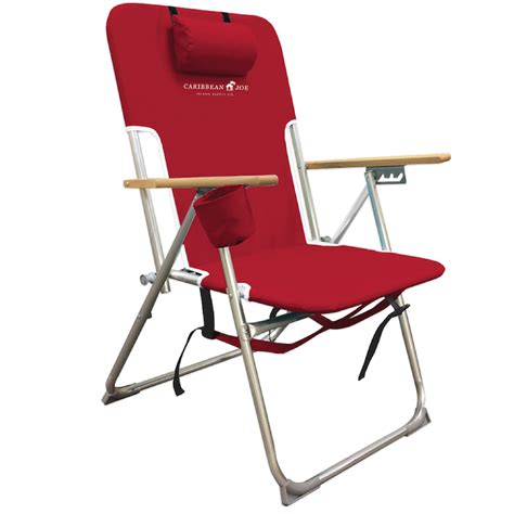 Caribbean Joe Folding Beach Chair 4 Position Portable Backpack