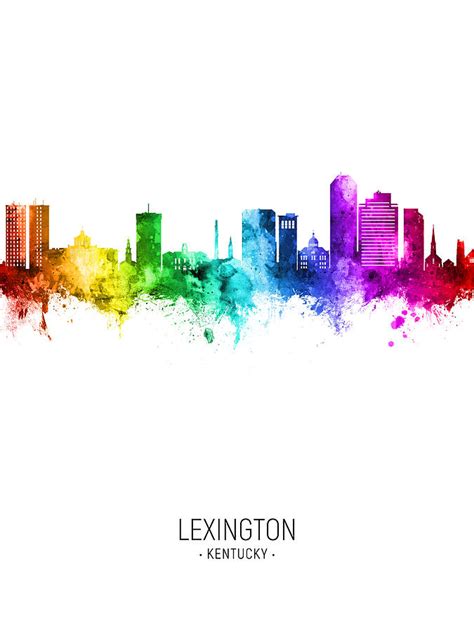 Lexington Kentucky Skyline Digital Art By Michael Tompsett Fine Art