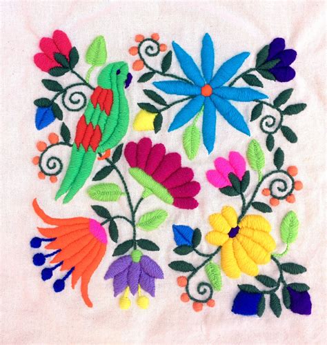 Yarn Embroidery Mexican Style Bordado En Lana Acrilica Estilo Mejicano Patrones De Bordado