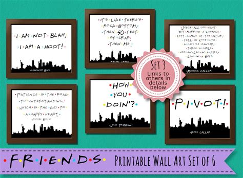 Friends tv show printable wall art Friends prints Friends | Etsy | Friends tv, Friends tv show ...