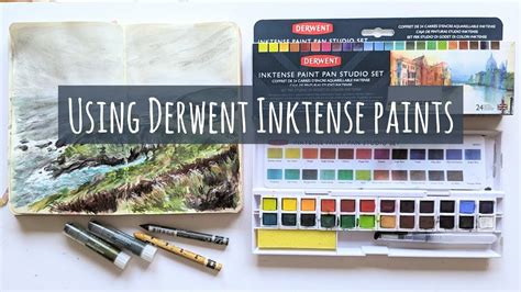 Derwent Inktense Paint Pan Studio Set Unbox Swatch Review Painting