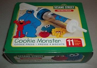Hamilton Beach Sesame Street Cookie Monster Cookie Press Cordless Discs New Monster Cookies