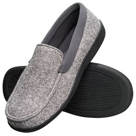 Hanes Mens Slippers House Shoes Moccasin Comfort Memory Foam Indoor