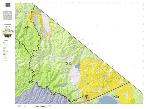 California Deer Hunting Zone D6 Map Huntdata Llc