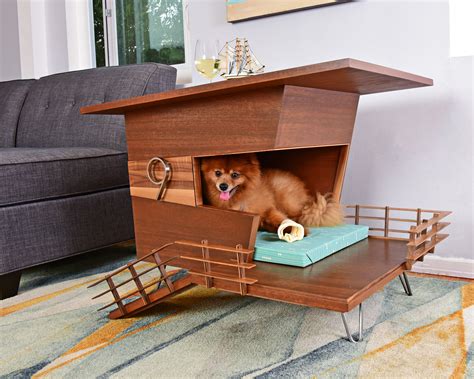 Modern Dog House Side Table Dog Tower 9 — Pijuan Design Workshop