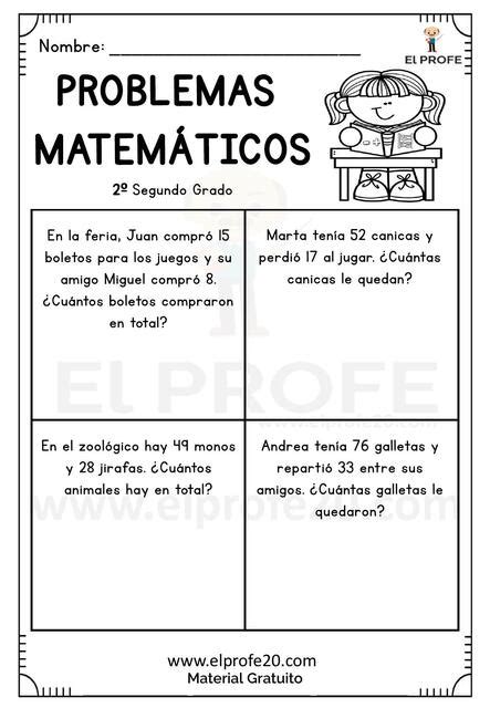 Cuadernillo de problemas matemáticos para segundo Daniela Rosales uDocz