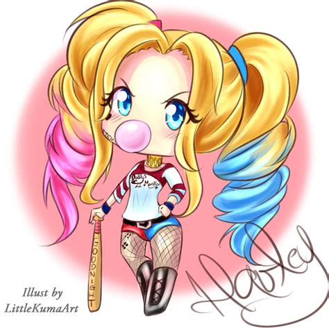 Chibi Harley Quinn Commission By Littlekumaart On Deviantart