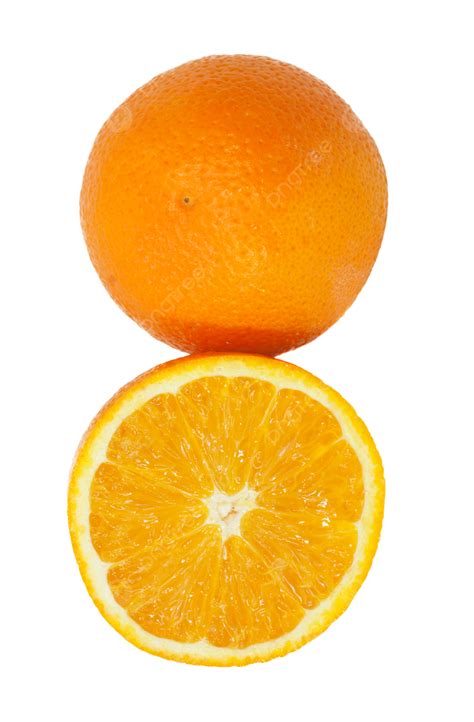 Orange Isolated On White Background Part Glossy Healthy Skin Png