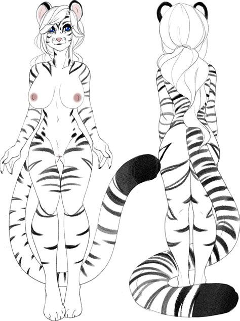 rule 34 anthro ass visible through thighs black stripes blue eyes felid female fingers fur