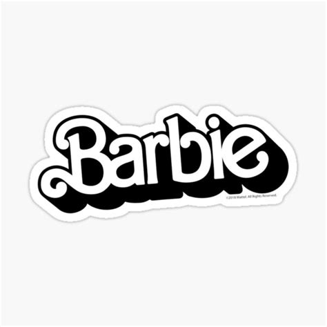 Logo Barbie Blanco Y Negro Vlr Eng Br