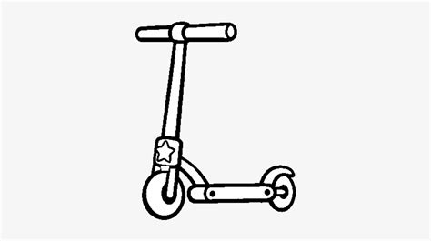 Childrens Scooter Coloring Page Scooter Coloring Transparent Png