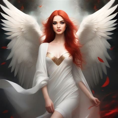 Download Beautiful Red Haired Angel Royalty Free Stock Illustration