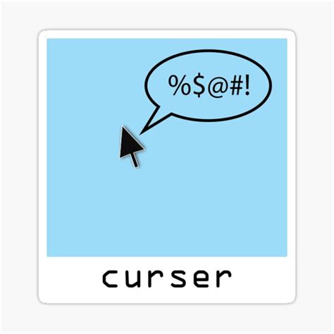 Cursing Cursor Sticker By Devine Studios Redbubble
