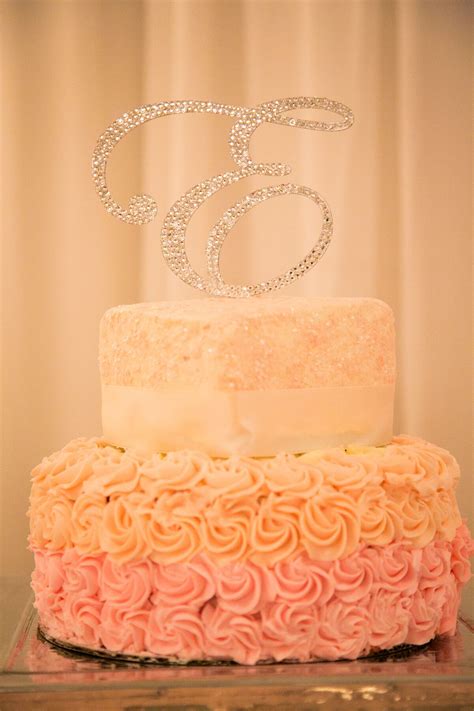 Pink Peach And Ivory Wedding Cake