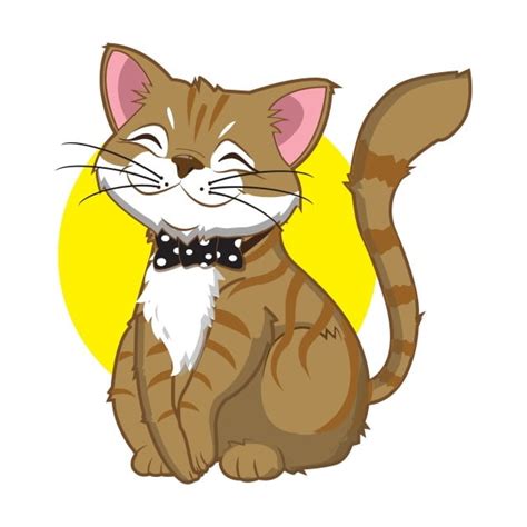 Brown Cat Vector Design Images Cute Brown Cat Cartoon Cat Clipart